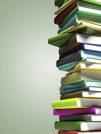 Image shows a cropped stack of books (on the right side of the image)
