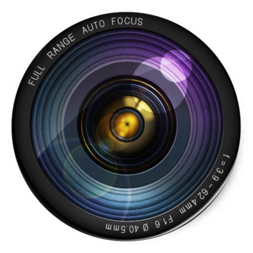Vector image of a camera lens