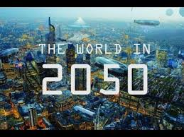 An artist's rendition of "The World in 2050."