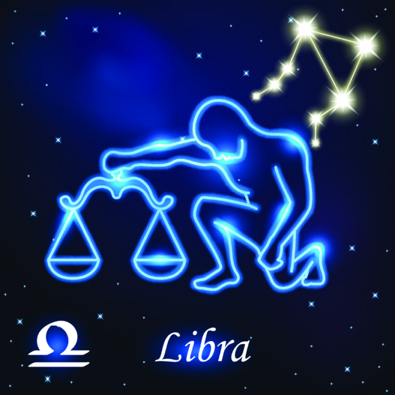 Libra symbol and constellation