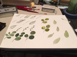 Leaf paintings