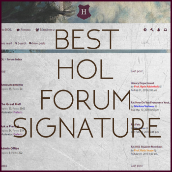 Best HOL forum signature
