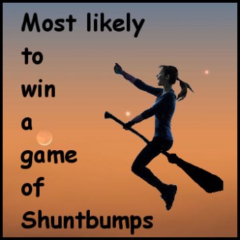 Most likely to win a game of Shuntbumps