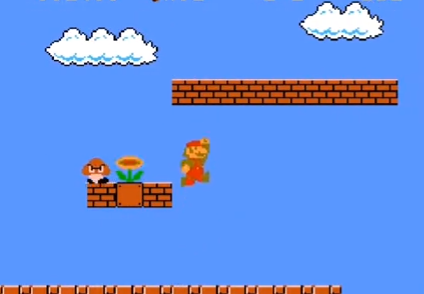 A game of Super Mario Bros.